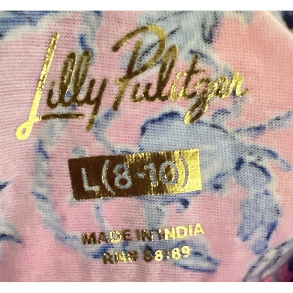 Lilly Pulitzer Girls Mini Pollie Midi Dress Pink Crab Sailboat Size Large 8-10 - Picture 5 of 7